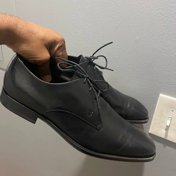 Tod’s Black Dress lace ups shoes Sz 12 - Picture 3 of 13